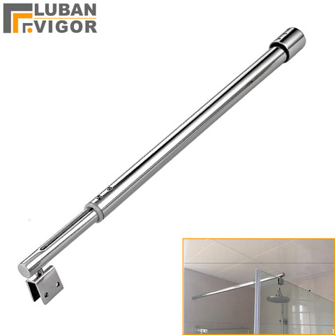 Stainless steel Shower Glass door fixed rod/clip,Bathroom glass support bar,Plane fixed,Adjustable length,shower accessories ► Photo 1/6