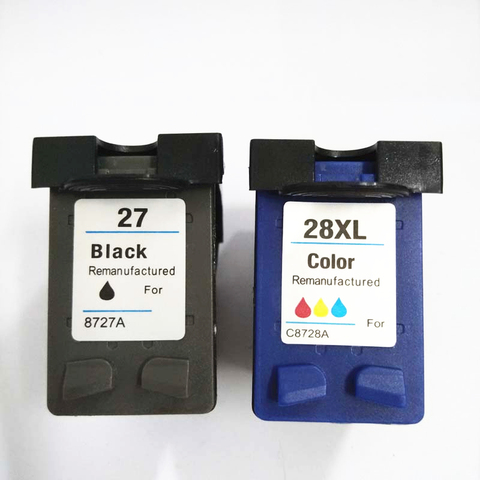 einkshop 27XL 28XL Compatible Ink Cartridge Replacement for HP 27 28 Deskjet 3320 3325 3420 3535 3550 3650 3744 Printer ► Photo 1/5