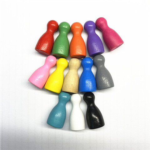 100 Pcs/Set 24*12mm Chess Pieces Board Games Accessories Marking Color Wooden Pieces ► Photo 1/6