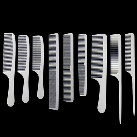 Hairdressing Beauty Tools Cat and Dog Cutting Hair Comb Stripe Comb  Stainless Steel Silver Metal Comb Pet Supplies ► Photo 1/5