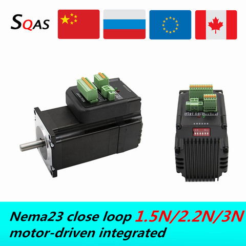 CNC motor 1pcs Nema23 close loop motor-driven integrated 1.5N 2.2N 3N 8mm shaft Integrated digital hybrid servo motor with drive ► Photo 1/5
