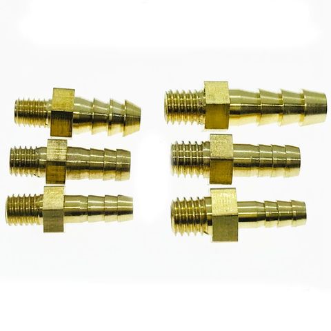 2.5 3 4 5 6 8 10 12mm Hose Barb M3/4/5/6/8 /10/12/14/16 Metric Male Mini Brass Hosetail Pipe Fitting Connector Water Home Garden ► Photo 1/4
