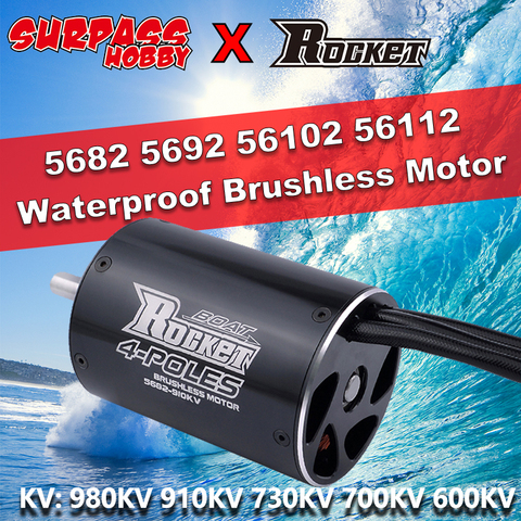 Surpass Hobby ROCKET 5682 5692 56102 56112 Waterproof Brushless Motor 980KV for Traxxas Blast Feilun FT011 FT012 RC Boat Car ► Photo 1/6