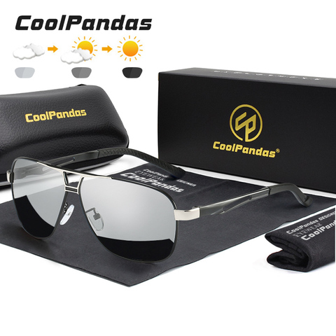 2022 Brand Design Square Aluminum Photochromic Sunglasses Men Polarized UV400 Male Chameleon Glasses Women For Men Oculos de sol ► Photo 1/6