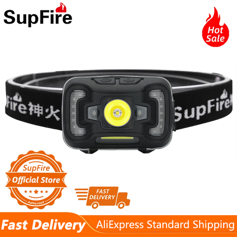 New Supfire HL16 Induction Headlight Outdoor Sports Bicycle Lamp Fishing Waterproof USB Rechargeable LED Headlamp Searchlight ► Photo 1/6