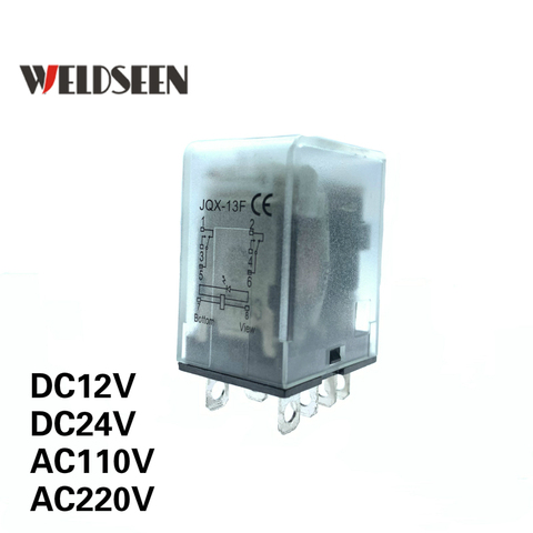 Intermediate Electromagnetic Relay 8Pins 10A Silver Contact JQX-13F/2Z 12V 24V 110V 220V ► Photo 1/6