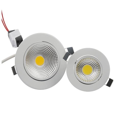 5W 7W 9W 12W COB Dimmable LED Downlight 85-265V Recessed LED Spot Light Ceiling Lamp Light for Indoor Lighting White Body ► Photo 1/6