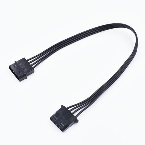 10pcs/lot black Molex 4 Pin Female to Male HDD IDE Computer Fan Internal Power Supply Extension 18AWG Cable ► Photo 1/2