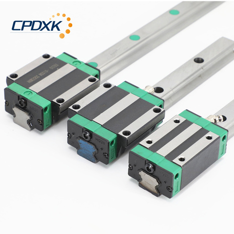 2PCS Linear Guides HGR15/HGR20/HGR25 With 4 PCS Square Type Carriage Bearing Block HGH...CA/HGW...CC for CNC Parts ► Photo 1/6