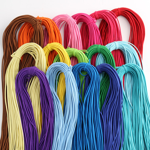 2mm Colorful High-Quality Round Elastic Band Round Elastic Rope Rubber Band Elastic Line DIY Sewing Accessories 5meters ► Photo 1/6