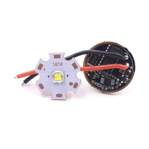 Luminus SST40 SST 40.2 15W led emitter 16mm 20mm copper base 22mm 2.8V-4.2V 7A current output 5 Mode led driver board ► Photo 1/5