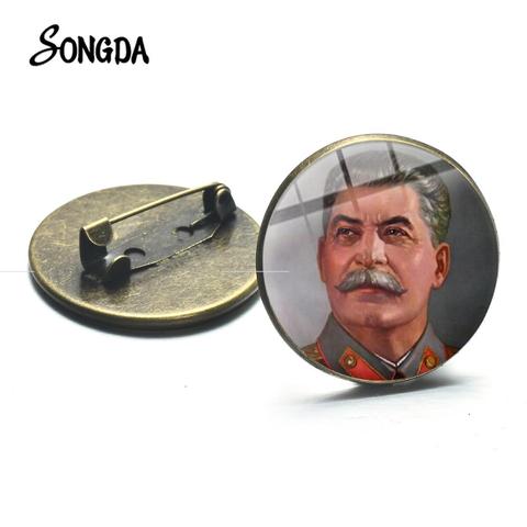 Hero Stalin CCCP Retro Brooch Sickle Hammer Sign Soviet Russian Army Icon Badge for Men Coat Suit Metal Pins High Quality ► Photo 1/6