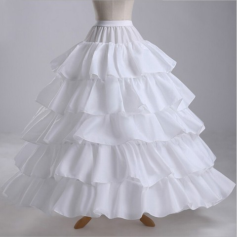 4 Hoops 5 Layers Ball Gown Petticoats Black Petticoat Crinoline Underskirt Big Ruffle Wedding Accessories Tulle Underskirts ► Photo 1/6