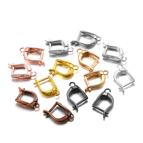 12Pcs/lot Brass French Earrings Hooks Clips Lever Back Open Loop Clasps For Diy Jewelry Making Findings Supplies Accessories ► Photo 1/6