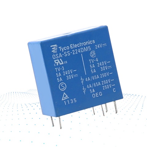 OSA-SS-224DM5 pcb relay  24VDC relay 2NO 6-pin 5A replace FTR F4AK024T ► Photo 1/6