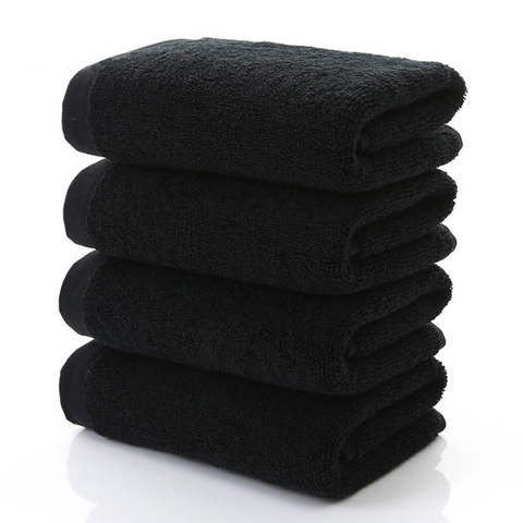 Black Large Bath Towel Cotton Thick Shower Face Towels Home Bathroom Hotel Adults Badhanddoek Toalha de banho Serviette de bain ► Photo 1/6