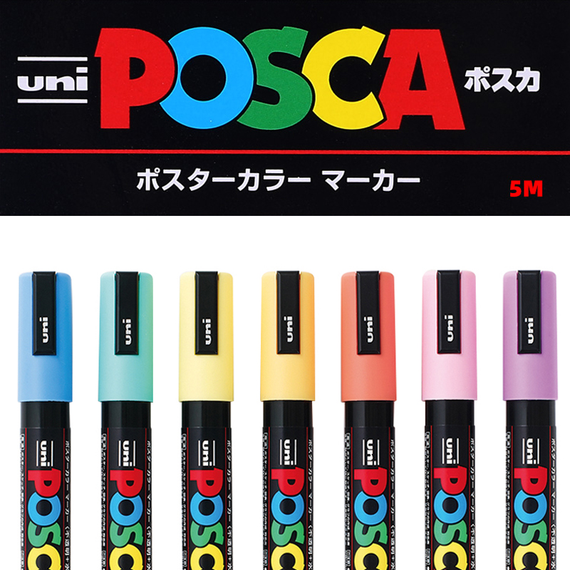 UNI POSCA Marker Pen PC-1M PC-3M PC-5M Set POP poster Advertising pen Paint  pen Comic Painting Round head water Art Marker - Price history & Review