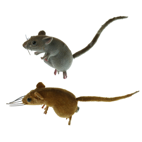 Pack of 2 Realistic Mouse, Animal Fridge Magnet Toys, Outdoor Garden Flower Pot Craft	Decor ► Photo 1/1
