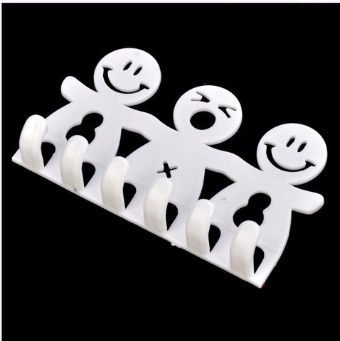 Hot sale Bathroom Sets cute Cartoon Sucker Toothbrush Holder / Suction Hooks 5 Position Tooth Brush Holder ► Photo 1/6