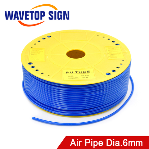 WaveTopSign Air Pipe Air Hose Outer Diameter 6mm 6x4mm PU Tube for Air Compressor CO2 Laser Engraving Cutting Machine ► Photo 1/6