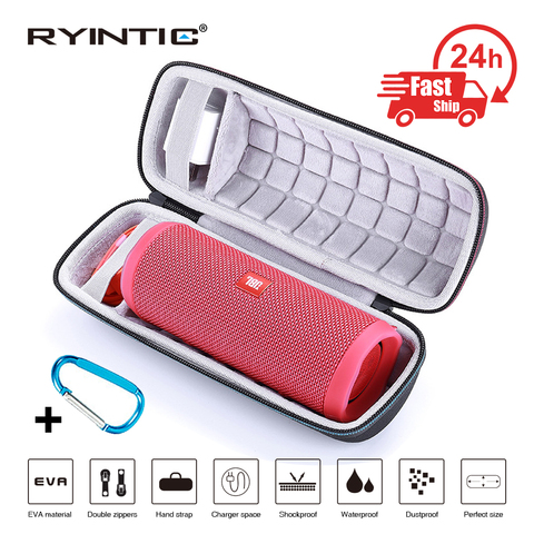 Hard Travel Carry Column Cases Pouch Cover Bag For JBL Flip 3 Flip4 Flip5 Wireless Bluetooth Speaker Extra Space For Plug&Cables ► Photo 1/6