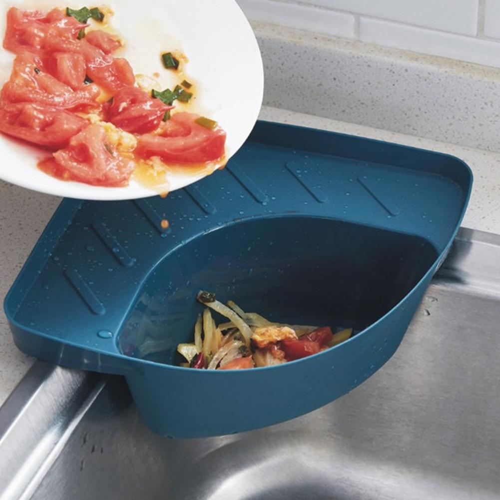 Home kitchen Triangle Sink Food Waste Garbage Drain Basket Filter Plug Foldable