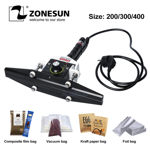 ZONESUN Direct-heat Pliers impulse sealing machine handheld electric composite Aluminum foil kraft paper packing sealer packer ► Photo 1/6