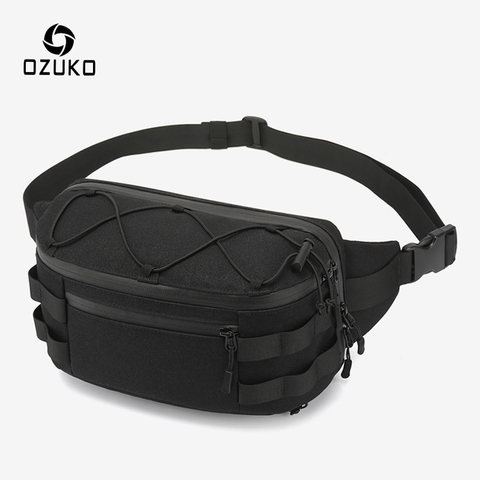 OZUKO Men's Waist Bag Fashion Chest Pack Outdoor Sports Belt Bag for Teenager Waterproof Men Waist Bags High Quality Fanny Pack ► Photo 1/6