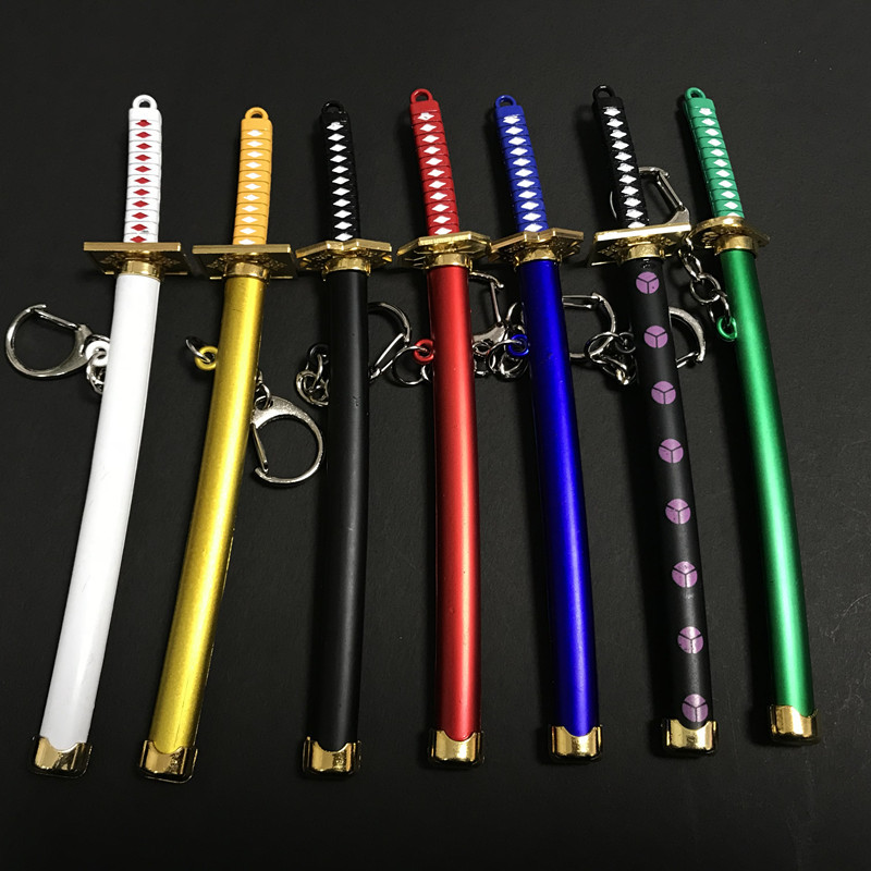Special Roronoa Zoro Sword Keychains Buckle With Toolholder Scabbard Katana GIFT 