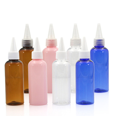 5Pcs/Lot 50ml PET Plastic Empty Dropper Liquid Eye Clear Water Bottle Long Tip Cap Refillable Bottle for Makeup ► Photo 1/6