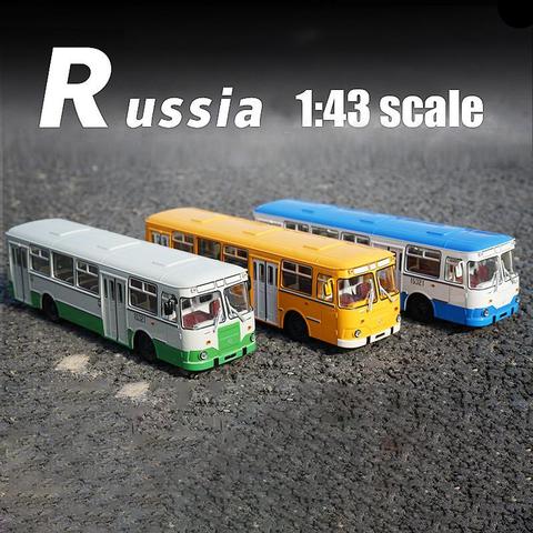 1:43 Alloy Bus Ssm Liaz 677m Bus Simulation Metal Sliding Toy High Quality Car Model Birthday Gifts Toys For Kids Children Boy ► Photo 1/6