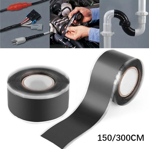 Powerful Magical Black Self-Adhesive Silicone Repair Tape Fiber Waterproof High Adhesion Pipe Seal Repair Sealing Tape ► Photo 1/6