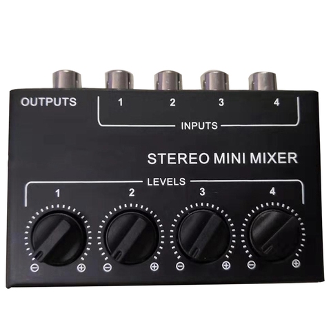 Cx400 Mini Stereo Rca 4-Channel Passive Mixer Small Mixer Mixer Stereo Dispenser for Live and Studio ► Photo 1/6