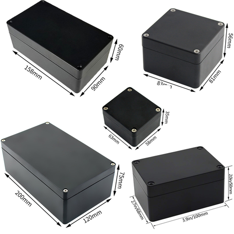 Waterproof Black DIY Housing Instrument Case ABS Plastic Project Box Storage Case Enclosure Boxes Electronic Supplies assembly ► Photo 1/6