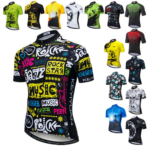 Weimostar Rock Music Mens Cycling Jersey Jazz Cycling Clothing Summer MTB Bike Jersey Tops Racing Bicycle Shirt Maillot Ciclismo ► Photo 1/6