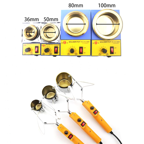 100W/ 150W/ 250W /300W/180W/280W/380W Portable Electric Solder Pot Melting Tin Soldering Pot 200-480 Degree 220V ► Photo 1/5