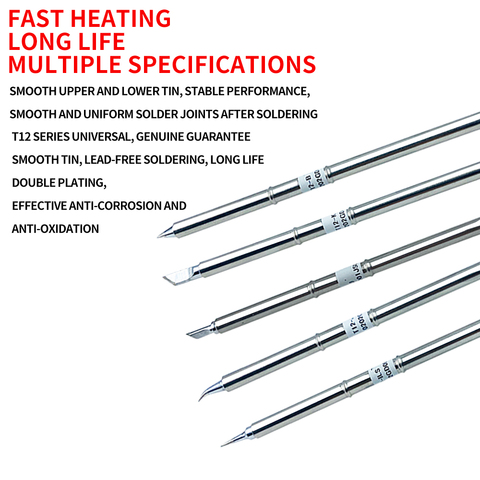 lefavor T12 Series Soldering Iron Tips for FX951 FX-952 soldering station High quality ► Photo 1/6