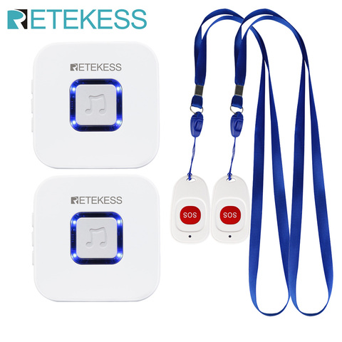 Retekess Caregiver Pager Wireless SOS Call Button Nurse Call Alert Patient Help System for Home Elderly Patient ► Photo 1/6