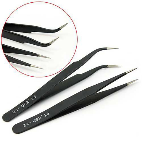 2pcs Jewelry Tools Stainless Steel Tweezers Chips Removal Tool Soldering Tweezer For DIY Bracelet Earring Jewelry Tool ► Photo 1/5