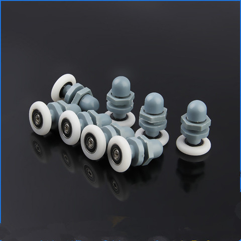 8pcs/lot 23mm/25mm/27mm Single Straight Plastic Shower Door Pulley Rollers Runners Wheels Bearing For Sliding Shower Cabin Room ► Photo 1/6