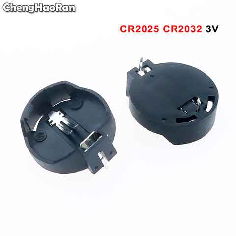 ChengHaoRan Black CR2025 CR2032 3V Button Coin Cell Battery Socket Holder Case Wholesale ► Photo 1/3