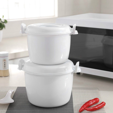 Portable Microwave Oven Rice Cooker Multifunctional Steamer Thermal Insulation Bento Lunch Box Food Grade PP Steaming Utensils ► Photo 1/6
