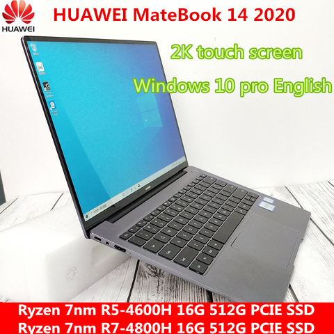 HUAWEI MateBook 14 2022 14 inch laptop Ryzen 7nm R5-4600H/ R7-4800H  16G 512G PCIE SSD FHD IPS 2K touch screen ultrabook ► Photo 1/6