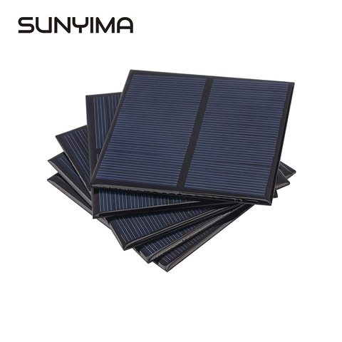 SUNYIMA 5Pcs 6V 120mA Solar Panels Polycrystalline Silicon Solar Panel DIY Battery Power Charge Module 80*80mm Mini Solar Cell ► Photo 1/6