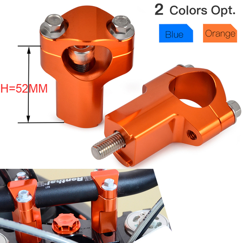 52mm Motorcycle Handlebar Riser Bar Clamp Mount For KTM 150 250 350 450 525 530 SX SXF SXS EXC EXCF XC XCF SHERCO HUSABERG BETA ► Photo 1/6