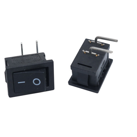 10 Pcs 20*15*8mm On / Off  Black Rocker Switch 90 Degree Curved Plug  4 Plugs Switch 6A 250V 10A 125V AC Electrical Accessories ► Photo 1/6