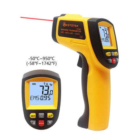 Digital Infrared Thermometer IR Laster Temperature Meter Non-contact LCD  Industrial Outdoor Gun Handheld Pyrometer 400 600 950 ► Photo 1/6