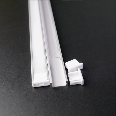 5-30pcs 100cm flat U type 7mm high slim led aluminium profile ,12mm 5V 12V 24V 5050 5630 2835 wall ceiling mounted led channel ► Photo 1/6