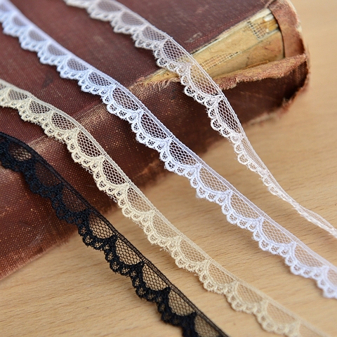 Hot-sale Taiwan supple half-moon lace accessories DIY lace 1cm   M0101 ► Photo 1/5