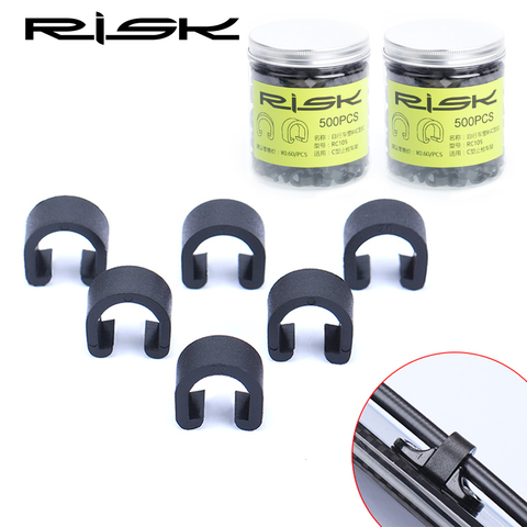RISK MTB Road BIke Tube Plastic/Aluminum Alloy for C type Buckle Button of Bicycle U-Type Lock Line On Frame Cable Button Up ► Photo 1/6